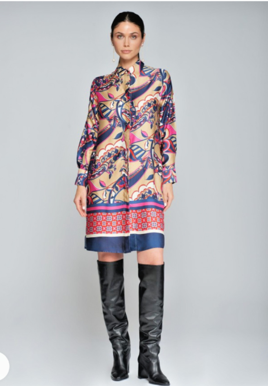 Vilagallo Irina Printed Women's Dress Size 44, Style 31825